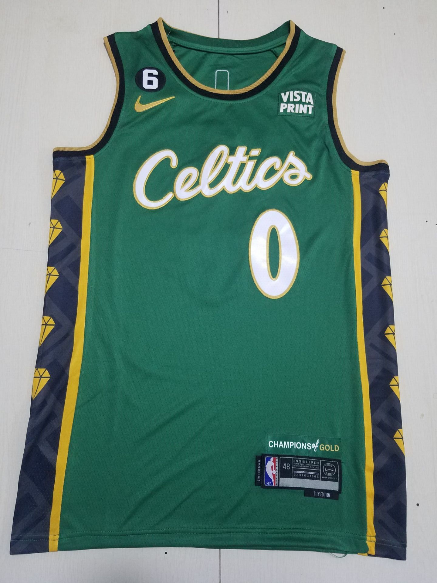 Men Boston Celtics 0 Tatum Green City Edition 2022 Nike NBA Jersey